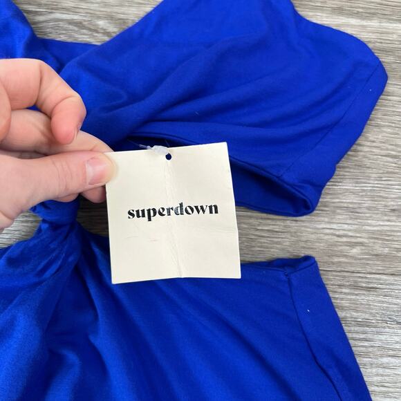 NWT Superdown Lucia Cut Out Mini Dress in Cobalt Blue (Sz M) - Picture 12 of 13